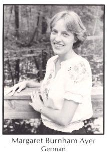 Yearbook photo for Margaret Burnham Ayer German
