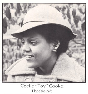 Yearbook photo for Toy Cooke, Theatre Art