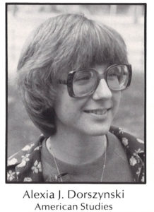 Yearbook photo of Alexia J. Dorszynski American Studies