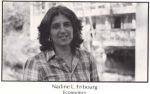 Yearbook photo of Nadine L. Fribourg Economics