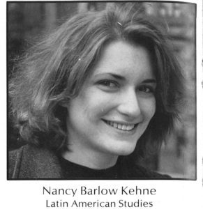 Yearbook photo of Nancy Barlow Kehne Latin American Studies