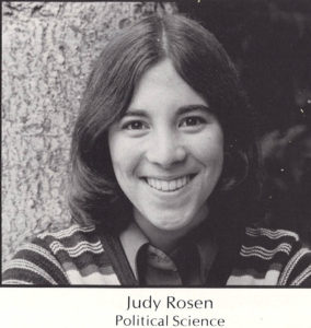 Yearbook photo of Judy Rosen Political Science