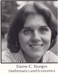 Yearbook photo for Elaine C. Sturges Mathematics and Economics