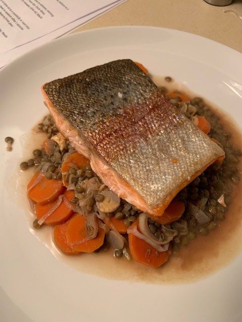 Salmon and Lentils