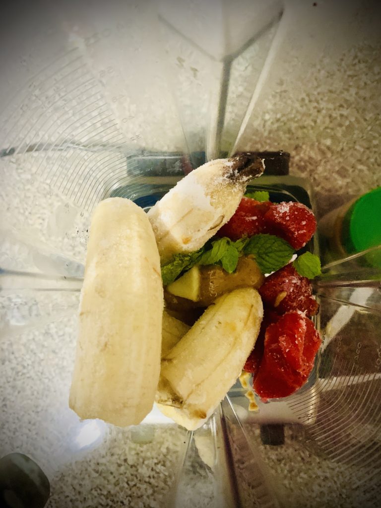 Strawberry Banana Icecream pre-mixing